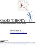 Cover page: Game Theory (Open Access textbook with 165 solved exercises)