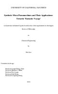 Cover page: Synthetic Micro/Nanomachines and Their Applications : : Towards 'Fantastic Voyage'