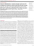 Cover page: Species redistribution creates unequal outcomes for multispecies fisheries under projected climate change.