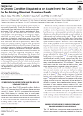 Cover page: A Chronic Condition Disguised as an Acute Event: the Case for Re-thinking Stimulant Overdose Death.