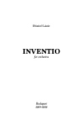 Cover page: Inventio