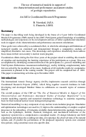 Cover page: The use of numerical models in support of site characterization and performance assessment studies for geological repositories