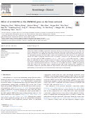 Cover page: Effect of rs1344706 in the ZNF804A gene on the brain network