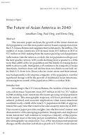 Cover page: The Future of Asian America in 2040