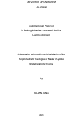 Cover page: Customer Churn Prediction In Banking Industries: Supervised Machine Learning Approach