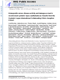 Cover page: Osteopontin and Disease Activity in Patients with Recent-onset Systemic Lupus Erythematosus: Results from the SLICC Inception Cohort