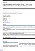 Cover page: Understanding Why Older Adults With Type 2 Diabetes Join Diabetes Online Communities: Semantic Network Analyses