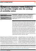 Cover page: Multiplexed volumetric CLEM enabled by scFvs provides insights into the cytology of cerebellar cortex.