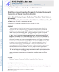 Cover page: Mindfulness-Based Cognitive Therapy for Perinatal Women with Depression or Bipolar Spectrum Disorder