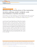 Cover page: Genome-scale reconstructions of the mammalian secretory pathway predict metabolic costs and limitations of protein secretion