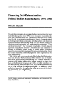 Cover page: Financing Self-Determination: Federal Indian Expenditures, 1975–1988