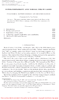 Cover page of Super-ineffability and Normal Welch Games