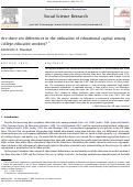 Cover page: Are there sex differences in the utilization of educational capital among college-educated workers?