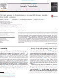 Cover page: The right amount of chemotherapy in non-curable disease: Insights from health economics