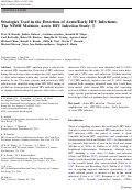 Cover page: Strategies Used in the Detection of Acute/Early HIV Infections. The NIMH Multisite Acute HIV Infection Study: I