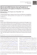 Cover page: Mitochondrial DNA Variation Among Populations of Rhynchophorus ferrugineus (Coleoptera: Curculionidae) From Pakistan