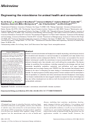 Cover page: Engineering the microbiome for animal health and conservation