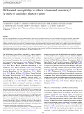 Cover page: Differential susceptibility to effects of maternal sensitivity? A study of candidate plasticity genes—CORRIGENDUM