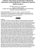 Cover page of Synthesis of Key Design Considerations of Monitoring, Assessment, and Planning Efforts in California for Improved Wildfire Resilience
