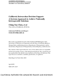 Cover page: California Intersection Decision Support: A Systems Approach to Achieve Nationally Interoperable Solutions