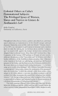 Cover page: Colonial Others as Cuba's Protonational Subjects: The Privileged Space of Women, Slaves and Natives in Gómez de Avellaneda's <em>Sab</em>