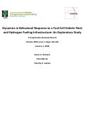 Cover page: Dynamics in Behavioral Response to Fuel-Cell Vehicle Fleet and Hydrogen Fueling Infrastructure