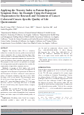 Cover page: Applying the Toxicity Index to Patient-Reported Symptom Data: An Example Using the European Organization for Research and Treatment of Cancer Colorectal Cancer–Specific Quality of Life Questionnaire