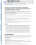 Cover page: Financial and Food Insecurity are Primary Challenges to Breastfeeding for Women Living with HIV in Western Kenya: A Longitudinal Qualitative Investigation