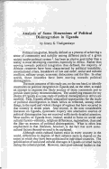 Cover page: Analysis of Some Dimensions of Political Disintegration in Uganda