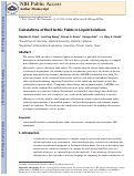 Cover page: Calculations of the Electric Fields in Liquid Solutions