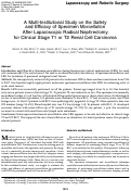 Cover page: A Multi-Institutional Study on the Safety and Efficacy of Specimen Morcellation After Laparoscopic Radical Nephrectomy for Clinical Stage T1 or T2 Renal Cell Carcinoma