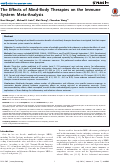 Cover page: The Effects of Mind-Body Therapies on the Immune System: Meta-Analysis