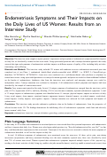 Cover page: Endometriosis Symptoms and Their Impacts on the Daily Lives of US Women: Results from an Interview Study.