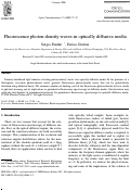Cover page: Fluorescence photon-density waves in optically diffusive media