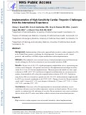 Cover page: Implementation of High-Sensitivity Cardiac Troponin