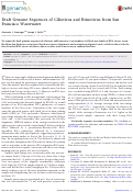 Cover page: Draft Genome Sequences of Ciliovirus and Brinovirus from San Francisco Wastewater