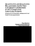 Cover page: Quantitative and qualitative relationships among very low density lipoproteins in 1677 consecutive lipid clinic patients