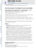 Cover page: Pan-Cancer Analysis of Postdiagnosis Exercise and Mortality.