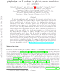 Cover page: phylodyn: an R package for phylodynamic simulation and inference