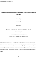 Cover page: Changing Neighborhood Determinants of Housing Price Trends in Southern California, 1960–2009
