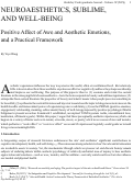 Cover page: Neuroaesthetics, Sublime, and Well-Being: Positive&nbsp;Affect of Awe and Aesthetic Emotions, and a Practical Framework