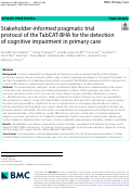 Cover page: Stakeholder-informed pragmatic trial protocol of the TabCAT-BHA for the detection of cognitive impairment in primary care.