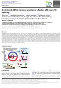 Cover page: An intronic RNA element modulates Factor VIII exon-16 splicing.