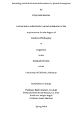 Cover page: Modeling the Role of Social Information in Speech Perception