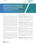 Cover page of Making Workplace Charging Work: What Employees Value in Managed and Bidirectional Programs