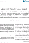 Cover page: Emerging Trends in Heart Valve Engineering: Part II. Novel and Standard Technologies for Aortic Valve Replacement