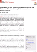 Cover page: Comparison of Three Nucleic Acid Amplification Tests and Culture for Detection of Group B Streptococcus from Enrichment Broth