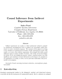 Cover page: Causal Inference from Indirect Experiments