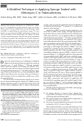 Cover page: A Modified Technique in Applying Sponge Soaked with Mitomycin C in Trabeculectomy.