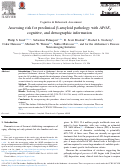 Cover page: Assessing risk for preclinical β‐amyloid pathology with APOE, cognitive, and demographic information